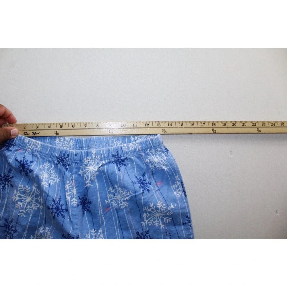 Joe Boxer Winter Pajama Pants Mens Medium Blue All-over Snowflake Print M